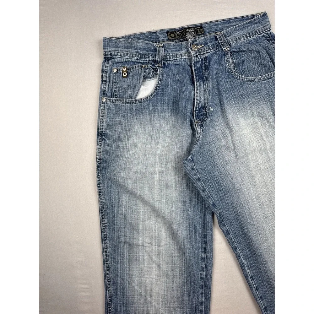 Vintage Y2K Southpole 4180 Baggy Jeans 34x32 Wide Leg Denim Skater